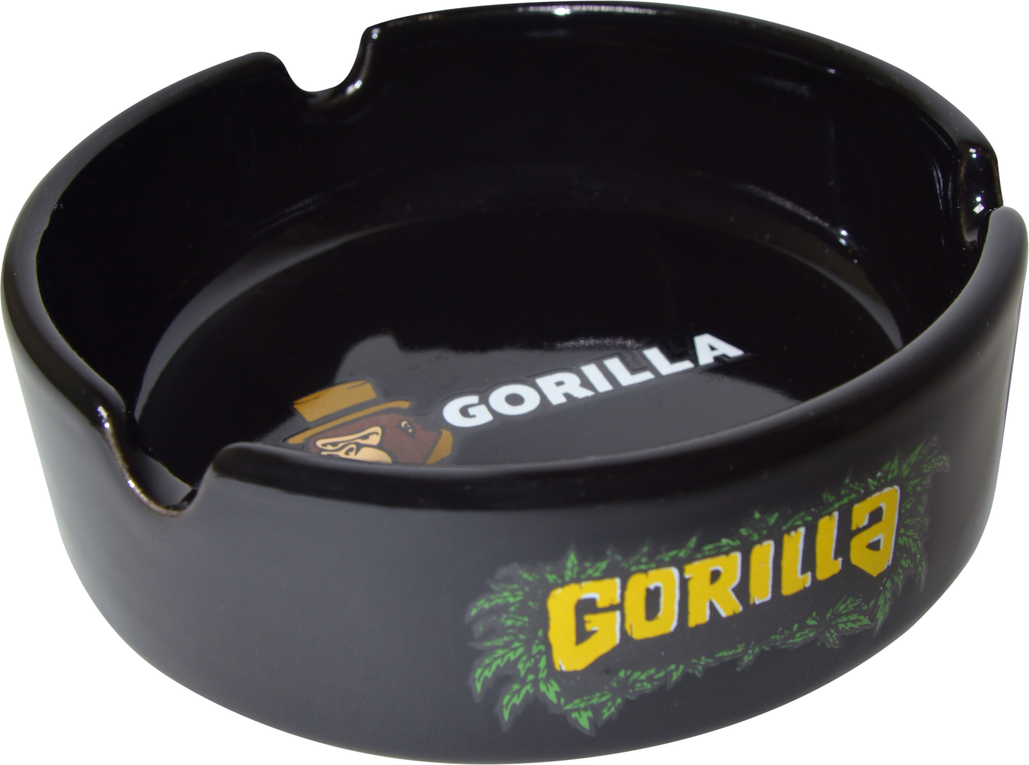 GORILLA Ceramic Ashtray Black