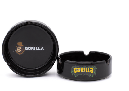 GORILLA Ceramic Ashtray Black