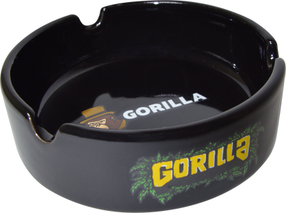 GORILLA Ceramic Ashtray Black