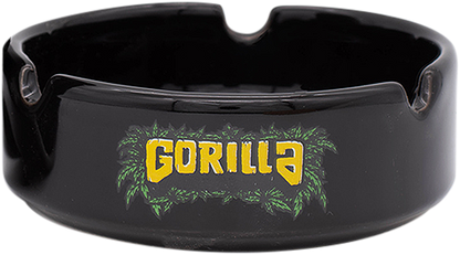 GORILLA Ceramic Ashtray Black
