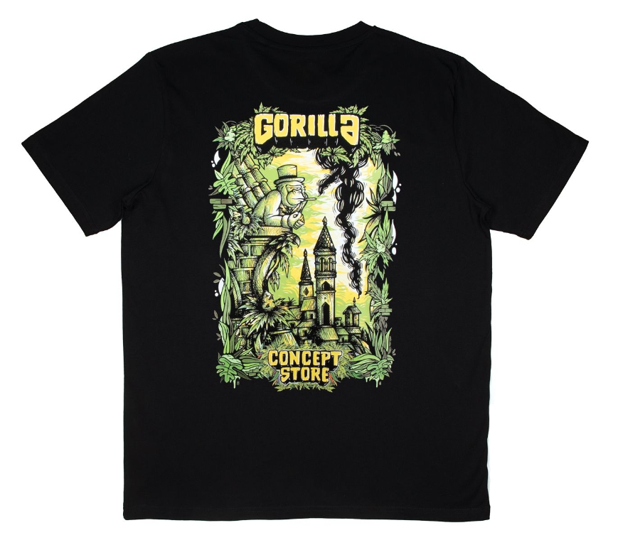 Imagen de CAMISETA GORILLA GOTICO NEGRA/VERDE