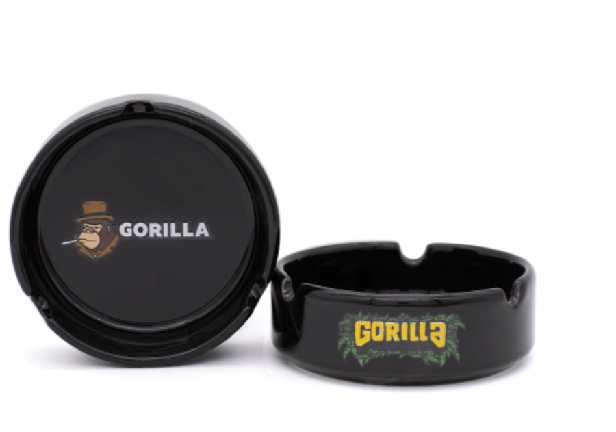 Imagen de CENICERO GORILLA CERAMICA NEGRO