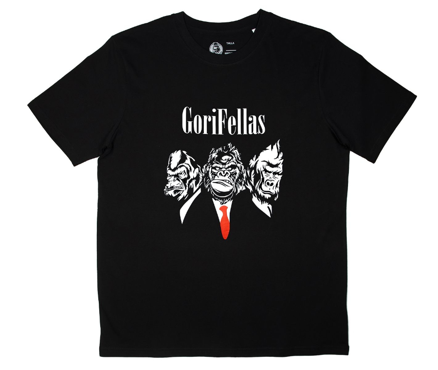 Imagen de CAMISETA GORILLA GORIFELLAS NEGRA