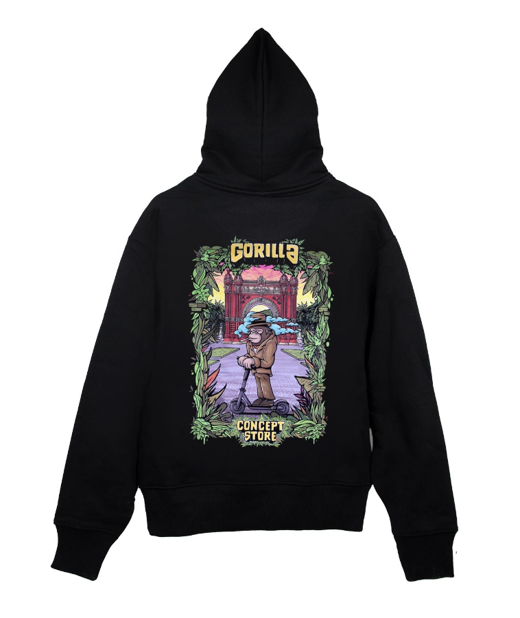 Imagen de SUDADERA GORILLA ARCO NEGRA