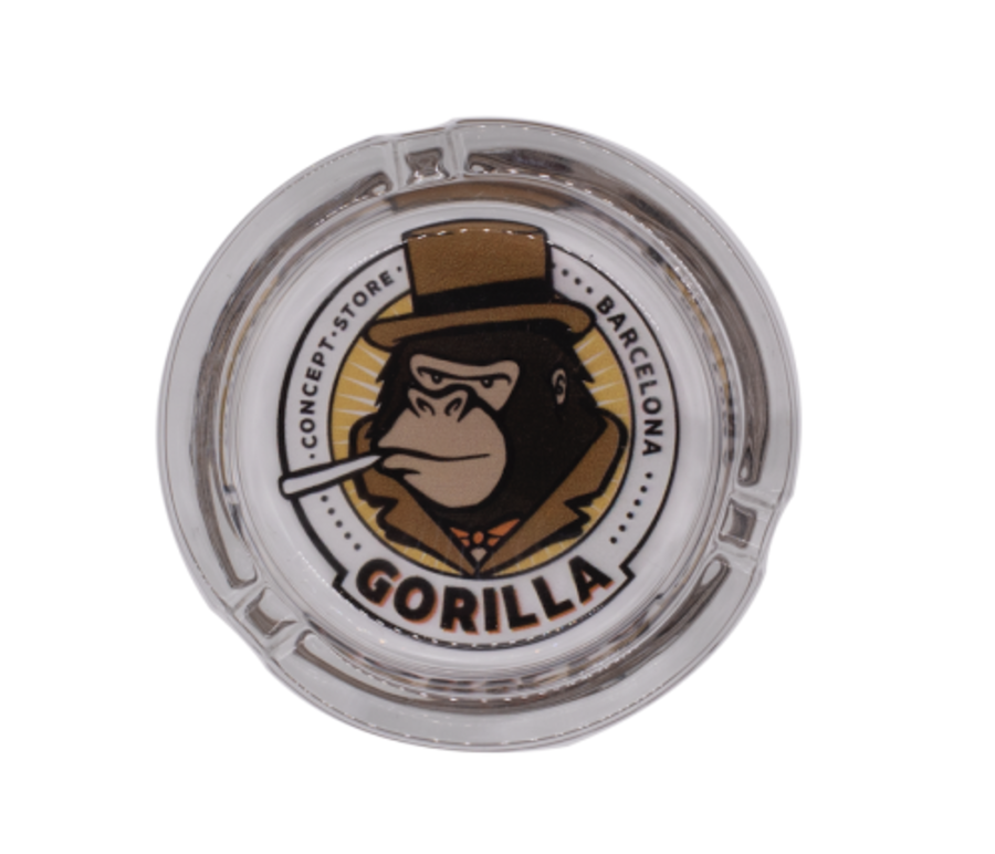 Imagen de CENICERO GORILLA CRISTAL LOGO