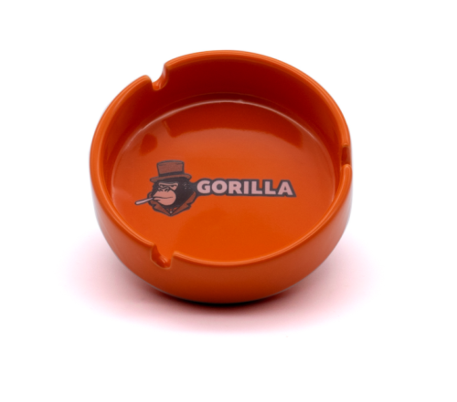 Imagen de CENICERO GORILLA CERAMICA NARANJA